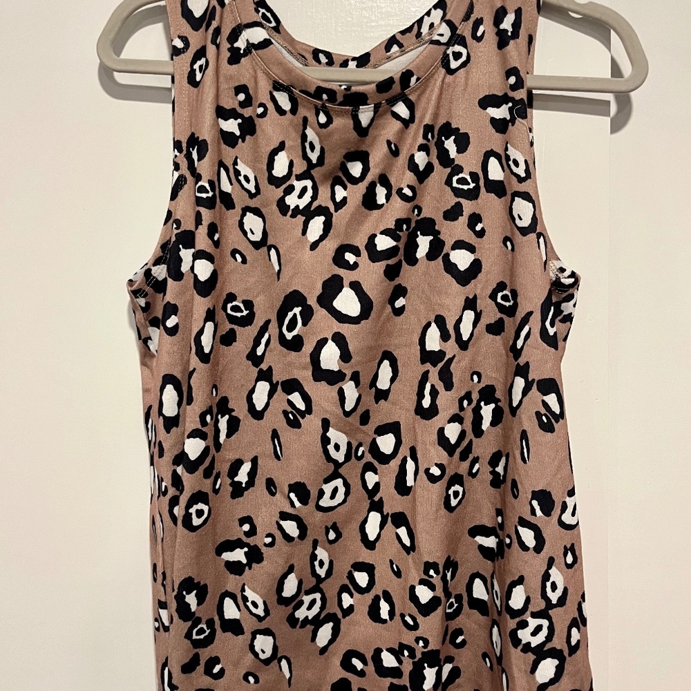 Boutique style leopard tank